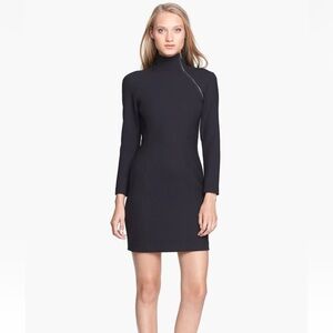 NWT THEORY 'Danella' Wool Blend Sheath Dress Size 8 Black
